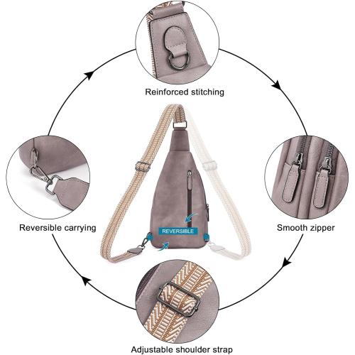 CLUCI Crossbody Bags for Women Men,Leather Sling Bag Cross Body Backpack for Woman Gifts for Women Birthday Unique