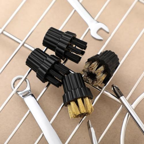 Honeydak 20 Pcs M8 Steam Cleaner Brush Head Steamer Replacement Attachments for Hard Surface 10 Pack Nylon and 10 Pack Brass Brush Head Bulk Steam Cleaner Accessories Mop Parts