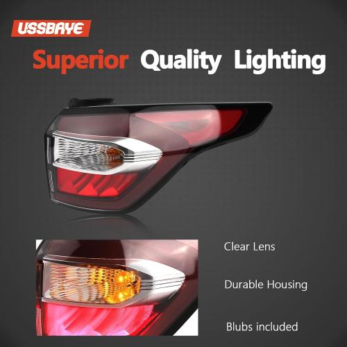 Tail Light Compatible with 2017 2018 Ford Escape S,SE,SEL,Titanium, Rear Taillights with Bulb and Harness, Right Passenger Side Tail lamp Assembly OE: GJ5Z13404C