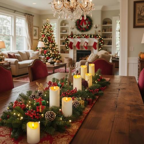 Homemory 6x3 Outdoor Waterproof Flameless Candles, LED Candles, Battery Operated Candles with Remote and Timers, Electric Fake Plastic Pillar Candles, Ivory White, Set of 2