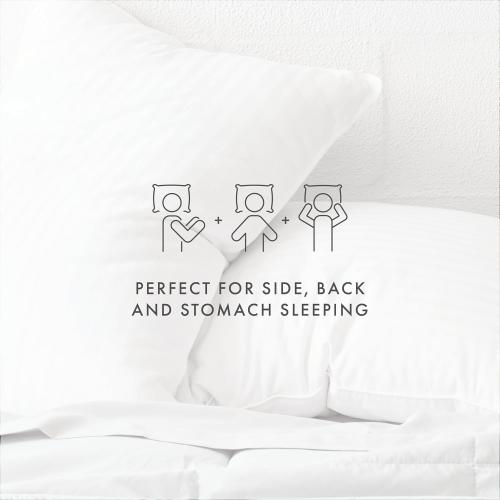 Linen Market Cooling Gel Queen Pillows Set of 2-100% Cotton Cover, Soft Gel-Fiber Filling, Bed Pillows for All Sleepers, Odorless and Non-Toxic, Perfect Firmness for Cool Comfort