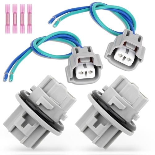 Front Turn Signal Light Socket with Pigtail Connector Fit for Toyota 4Runner C-HR Camry Corolla Highlander Prius RAV4 Tacoma Lamp Bulb Plug Holder and Wire Harness Replace OE 90075-60028 2PCS