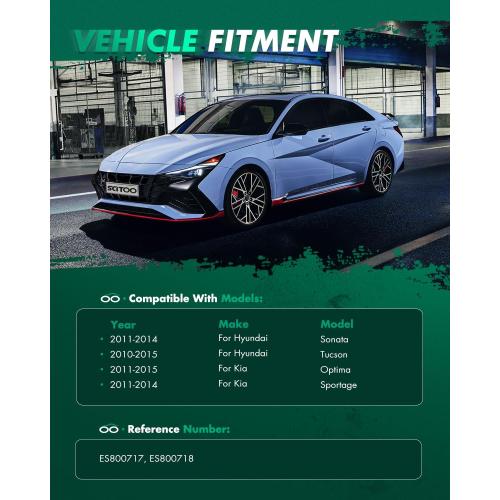 SCITOO ES800717 ES800718 Front Outer Tie Rod End fit 11-14 for Hyundai Sonata for Kia for Sportage 10-15 for Hyundai Tucson 11-15 for Kia Optima Suspension Pack of 2