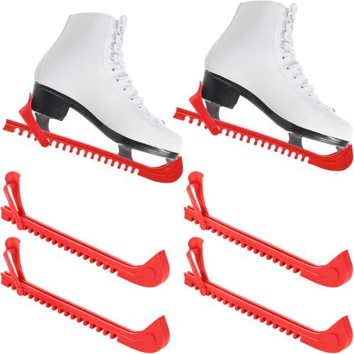 Sumind 4 Pcs Ice Skate Guards Ice Skate Blade Covers Hockey Figure Skates Blade Covers Protector Equipment with Adjustable Buckle for Adults