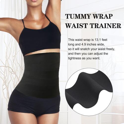 Waist Trainers For Women Belly Fat,Postpartum Belly Wrap For Tummy Control,Bandage Wrap Waist Trainer, Waist Trainer For Women Lower Belly Fat Black