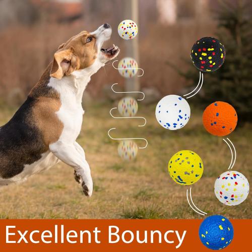 Beieverluck 12 Pack Dog Tennis Balls for Aggressive Chewers, Indestructible Dogs Toy Balls for Large Medium Small Dog Fetch Game, Water Play & Teeth Cleaning