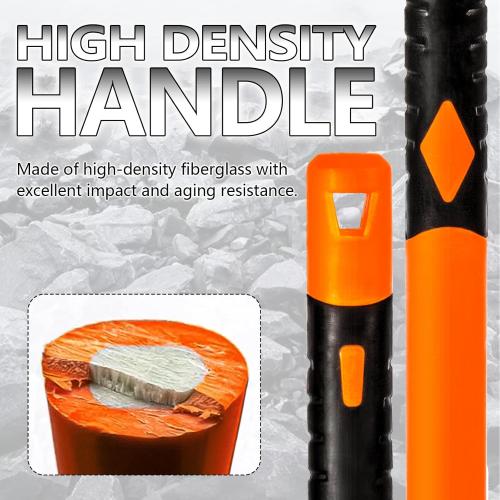 Pick Axe for Digging, Heavy Duty Pickaxe with Shock Absorbing Handle, 36 Inches ( handle is missing)