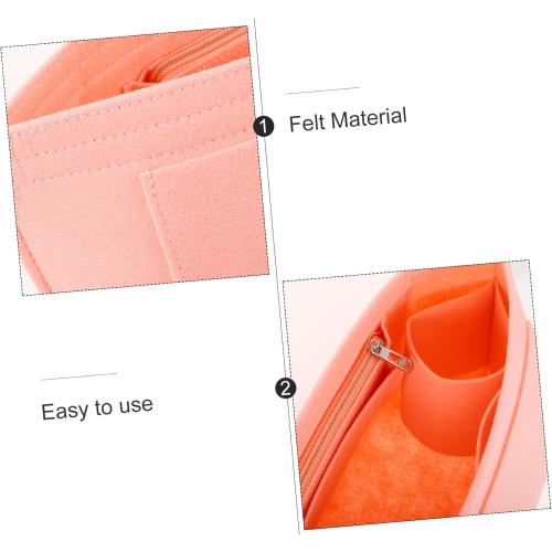 Felt Tote Bag Organizer Insert Multi Pocket Purse Organizer for Tote Bags Sturdy Felt Liner with Various Compartments for Travel Cosmetics and Daily Essentials