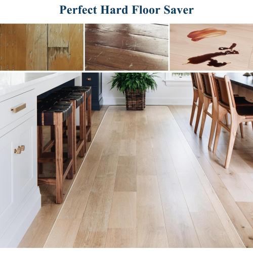 Clear Runner Rug for Hallway, 2'x6' No Slip Waterproof Kitchen Standing Floor Mat for High Traffic, Vinyl Indoor Outdoor Entryway Area Rug for Laundry, Bedroom, Living Room