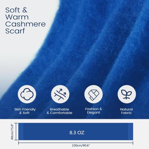 Premillow Women's Mohair Winter Scarf Pure Color, Warm Winter Scarf for Women and Men, Soft Luxurious Cashmere Feel Scarfs