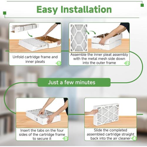 3 Packs,Upgrade X6670 Merv 13 16x 25x 5 Expandable Furnace Filter Compatible with Lennox X6670, HCF16-11,HCF16-10,HCC16-28 and Honeywell FC100A1029
