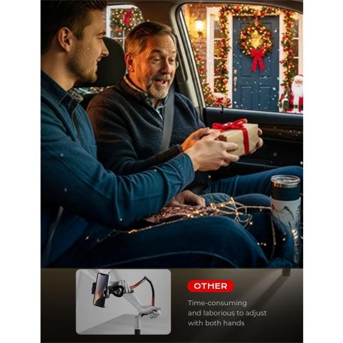 LISEN Gooseneck Phone Holder for Desk Bed [3rd Upgrade] Cell Phone Stand for Desk Bed Accessories,Gifts for Seniors Elderly Tech Lovers Mount for Recording Filming Laying Down Flexible Arm Clamp Clip
