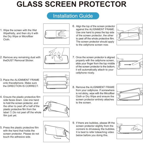 Mothca Matte Glass Screen Protector for iPhone 17e / iPhone 16e / iPhone 14 / iPhone 13 / iPhone 13 Pro [6.1 Inch] Anti-Glare & Anti-Fingerprint Tempered Glass [Easy Installation Frame] Smooth as Silk