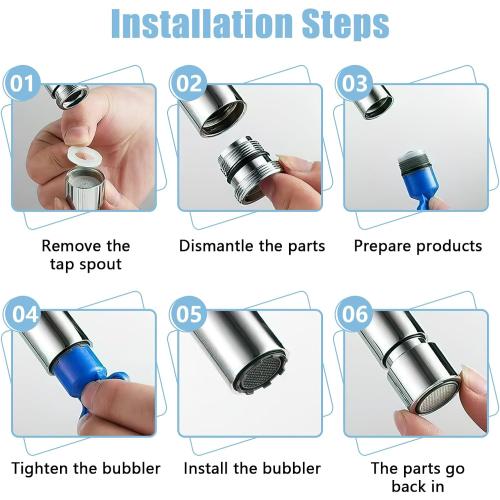 25 Pcs Kitchen Faucet Aerator, Replacement Inserts for Sink Tap Flow Restrictor, Efficient 15 Cache Aerators with 10 Key Removal Wrench Tool for Bathroom Kitchen (M16.5 18.5 21.5 22.5 24 mm)