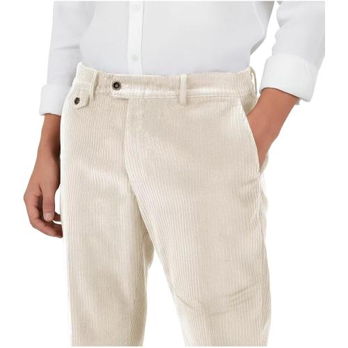 Lafaurie Corduroy Pants Men Relaxed Fit Zipper Pants for Men with Pockets Fall Winter Casual Straight Leg Trousers size 40