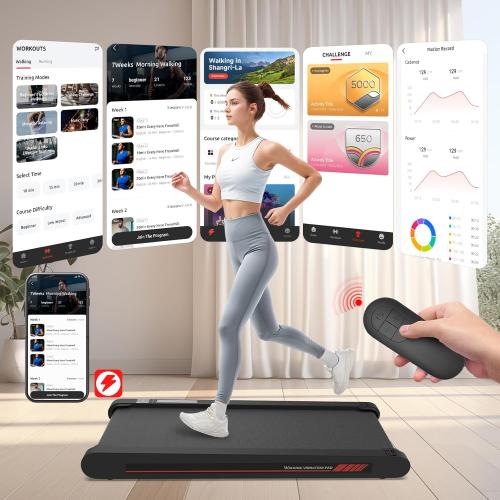 Sperax Walking Treadmill Pad with APP, 3 in 1 Under Desk Treadmill, 400W Low Noise Walking Vibration Pad with Remote Control,Portable Treadmills for Home Office