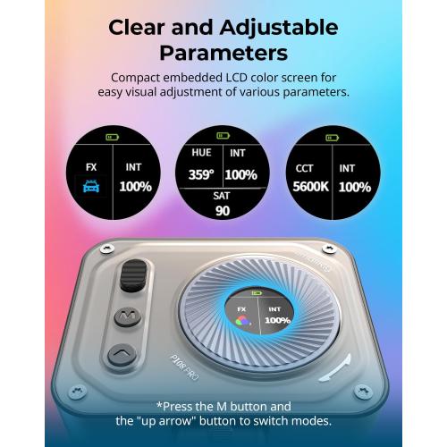 SMALLRIG Vibe P108 Pro RGB Video Light, Portable Led Camera Light for Photography, Cold Shoe Light, CRI95 , 2500-6500K, 12 Effects, Fill Light Accessories for Content Creator, Streaming