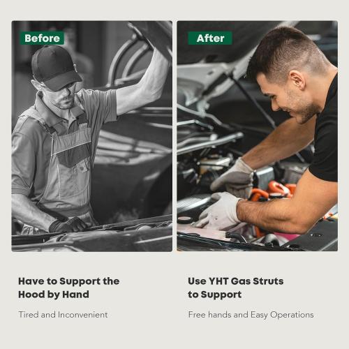 YHTAUTO Rear Trunk Gas Struts Shocks Replacement for Chevrolet 2009-2013 Impala, 2014-2016 Impala Limited, Sedan, Set of 2 Lift Supports, Replace# 25964299