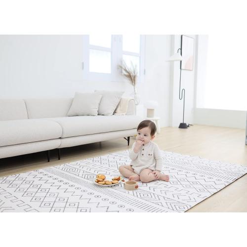 Baby Care Play Mat (Large, Nordic Trails - Tribal) 82'' x 55'' Original One-Piece Reversible Rollable Waterproof Play Mat for Infants, Babies, Toddler, and Kids