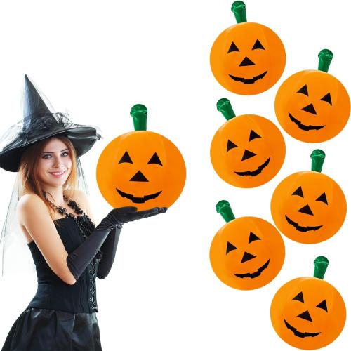 The Dreidel Company 6 Halloween Pumpkin Inflatable Decorations, 16 Tall 6-Pack Halloween Pumpkin Decor