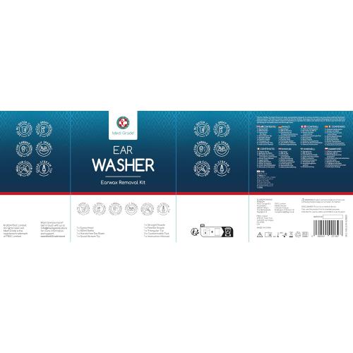 Medi Grade Ear Cleaning Kit Including Ear Cleaner Bottle, Basin with Quad-Stream tip - Earwax Removal Kit for Enhanced Hearing Clarity - Ear Wax Removal Tool for Ear Hygiene