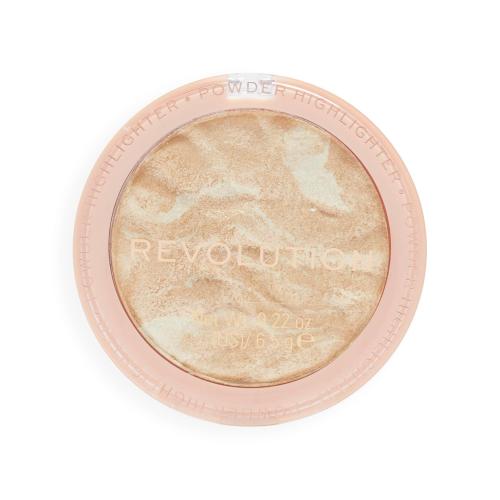 Revolution, Reloaded Pressed Powder Highlighter, Intensely Pigmented for a High Impact Dewy Finish, Raise The Bar, 0.22 Oz