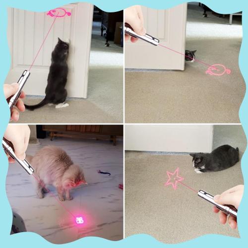 Cat Toy for Indoor Cats, 2 Pieces, USB Rechargeable Kitten Toys with 7 Adjustable Patterns, Interactive Chase Toys for Indoor Cats & Dogs, Training & Exercise Fun
