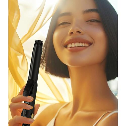 Farery Curling Iron 1 Inch & Flat Iron, 2-in-1 Europe Compact Travel Size Curling Wand, Dual Voltage Mini Hair Straightener with 4 Adjustable Temp for Short Hair