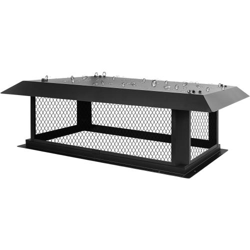 17 x 41 Chimney Caps for Outside,Chimney Cover Fireplace Chimney Flue Cover Chimney Rain Caps Roof Rain Guard Top Protector Fit Existing Mliti-Flue Tile Brick Clay,Chimney Vent Cap with Screen Plate