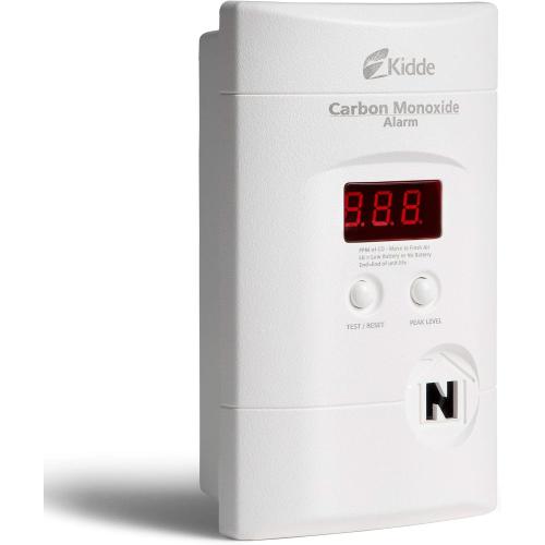 Kidde Carbon Monoxide Detector, Plug In Wall with 9-Volt Battery Backup, Digital LED Display