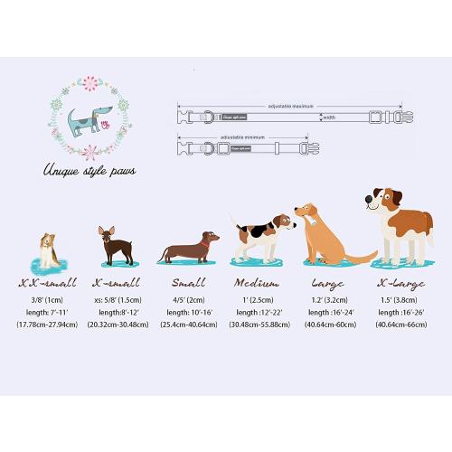 Unique Style Paws Pet Soft &Comfy Bowtie Dog Collar and Cat Collar Pet Gift for Dogs and Cats 6 Size and 7 Patterns