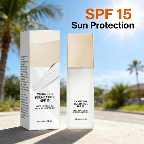 Color Changing Foundation for Mature Skin, Hydrating and Lightweight Liquid Foundations, Tone Suitable for All Skin Types (1pcs)