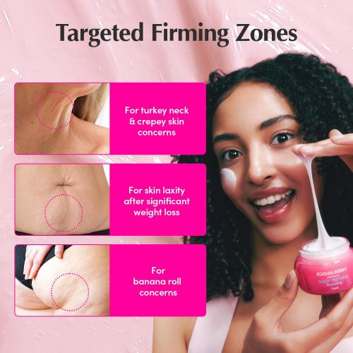 EQQUALBERRY NAD  Peptide Boosting Cream – NAD  5% & 13 Peptides Anti-Aging Korean Skincare Face & Body Cream | Firming & Lifting Pink Neck Cream for Sagging Skin (1.69 fl.oz / 50ml)