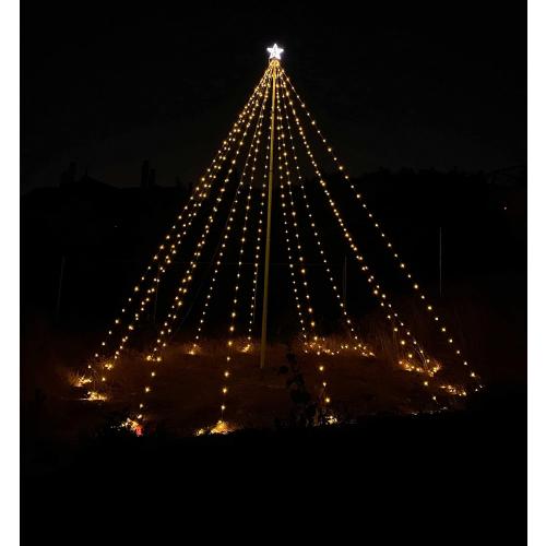 Service First Dreamlight V4 Flagpole Christmas Tree LED Light Kit for use with 20FT to 30FT flagpoles