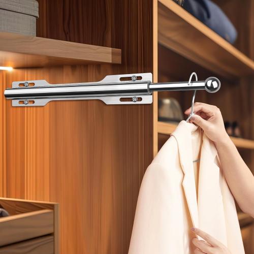 FIRJOY 12 Valet Rod for Closet Pull Out (1 Pack, Chrome)