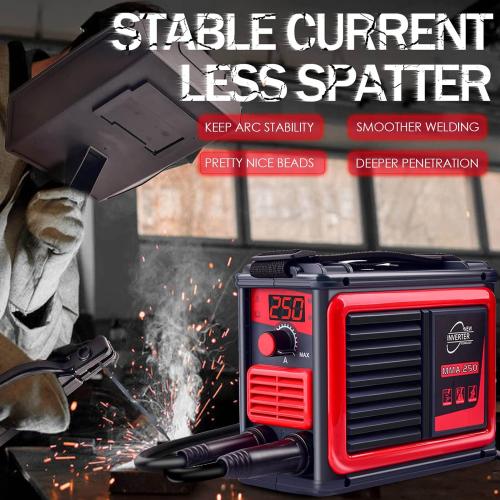 ‼️may have missing pieces or even scratches or stains ‼️HGNVGZ 250A Stick Welder 110V, Portable IGBT Arc Welder for Home DIY | IGBT Inverter, Hot Start Arc Force Anti-Stick, 1/16-1/8in Rods, Lightweight 3.7lbs, for Garage & Farm