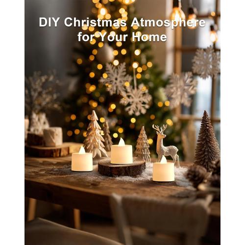 Amagic 12/24/50/100/150Pack LED Votive Candles Battery Operated, Warm White