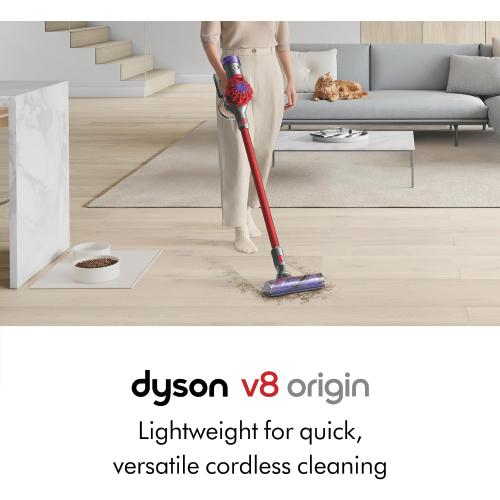 Dyson V8 Origin Vacuum, Red (Renewed Premium)‼️little dirt and incomplete‼️