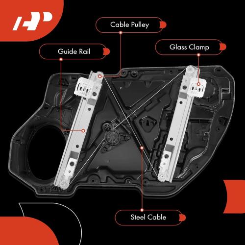 A-Premium Electric Power Window Regulator with Motor Compatible with Dodge Charger & Chrysler 300, 2011-2023, Front Left Driver Side