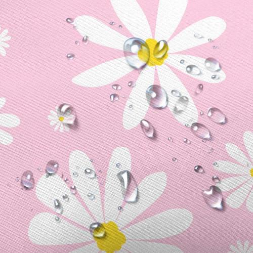 Pink Daisy Floral Shower Curtain, Cute Boho White and Pink Groovy Retro Flower Fabric Shower Curtains Set for Girls Bathroom Decorative, Aesthetic Restroom Decor Accessories with Hooks 72X72 Inch