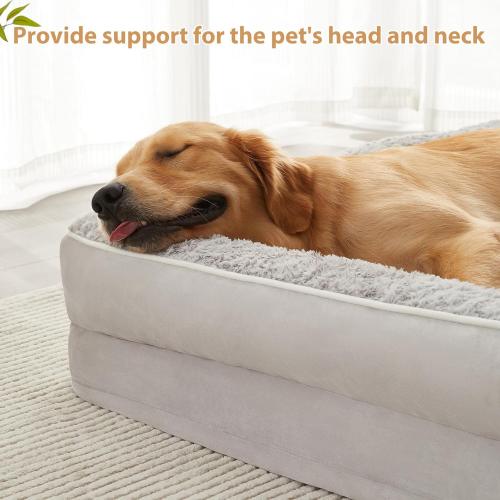 BFPETHOME Orthopedic Dog Beds for Large Dogs-Waterproof Sofa Dog Bed with Removable Washable Cover, Big Pet Bed with Waterproof Lining and Nonskid Bottom,Pet Bed for Large Dogs