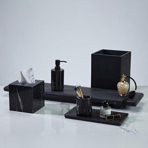 color gray Marble Tissue Box Cover, Square Heavy Duty Napkin Holder, Removable Tissue Box with Acrylic Board Bottom, Premium Napkin Holder for Bathroom, Living Room, Bedroom, Office, Toilet