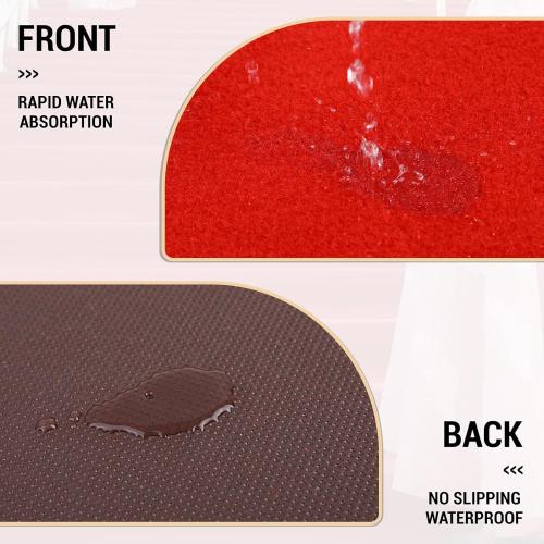 Extra Thick Red Carpet Runner for Party Felt Non-Slip Rubber Backed Aisle Runway Rug for Step, Proposal & Wedding Decorations, Hollywood Oscars Runway，Reusable (Red, 3 X 30 FT)
