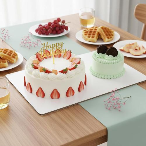 8PCS Rectangle Cake Boards,13.75 x 9.75 Inch White Greaseproof Cardboard, Disposable Half Sheet Cake Board Trays for Sheet Cakes, Pastries, Bakery and Catering