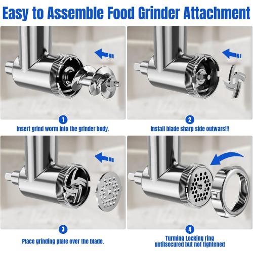 Metal Food Grinder Attachments for KitchenAid Stand Mixers