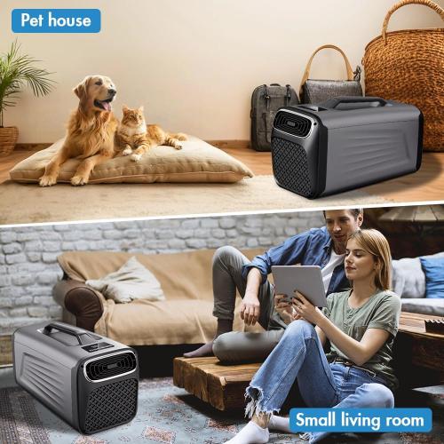 Portable Tent Air Conditioner for Camping, 5200BTU Fast Cooling Quiet Small Light Air conditoning 400W Low Power for RV, Truck, Van Black Grey