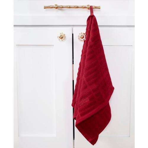 All-Clad Solid Kitchen Towels: Highly Absorbent, Super Soft Long Lasting - 100% Cotton, 17x30 Tea Towels for Cleaning & Drying Dishes, Pans, Glassware, or Countertops, (3-Pack), Chili