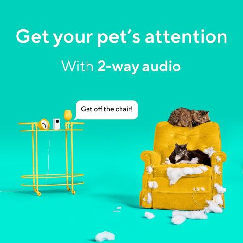 WYZE Cam Pan v2 1080p Pan/Tilt/Zoom Indoor Security Camera with Color Night Vision, Motion and Sound Detection, Wi-Fi Smart Home Security Camera Compatible with Alexa & Google Assistant, White