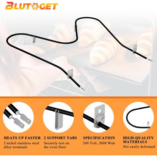 316075104 316075103 Oven Bake Heating Element by Blutoget-Fit for Frigidaire Kenmore Oven Heating Element Replaces PS438018 316282600 316075100 AH2332301 AP2125026 FEF366ECD FEF366EMD FEF326FSEF