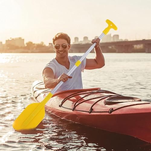 LIOOBO Telescopic Kayak Paddle - 2Pcs Plastic Aluminum Canoe Oar, Boating Accessories River Tubing Paddles